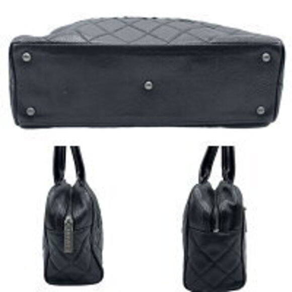 Chanel Matelasse Handbag Boston Bag Caviar Skin Black - Picture 4 of 7